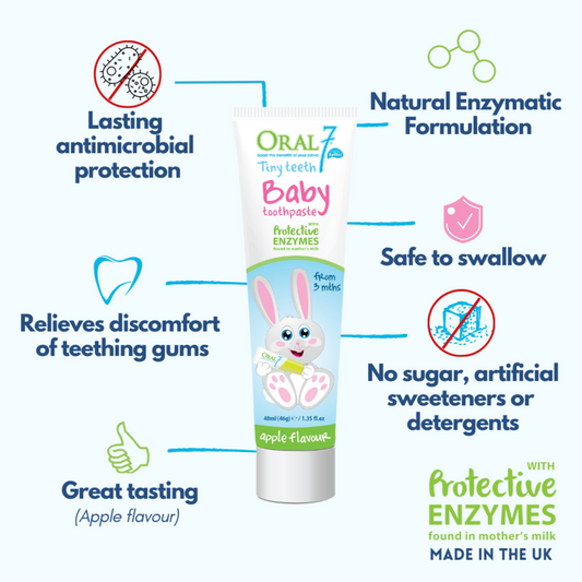 Oral7® Baby Toothpaste 40ml (with finger brush)