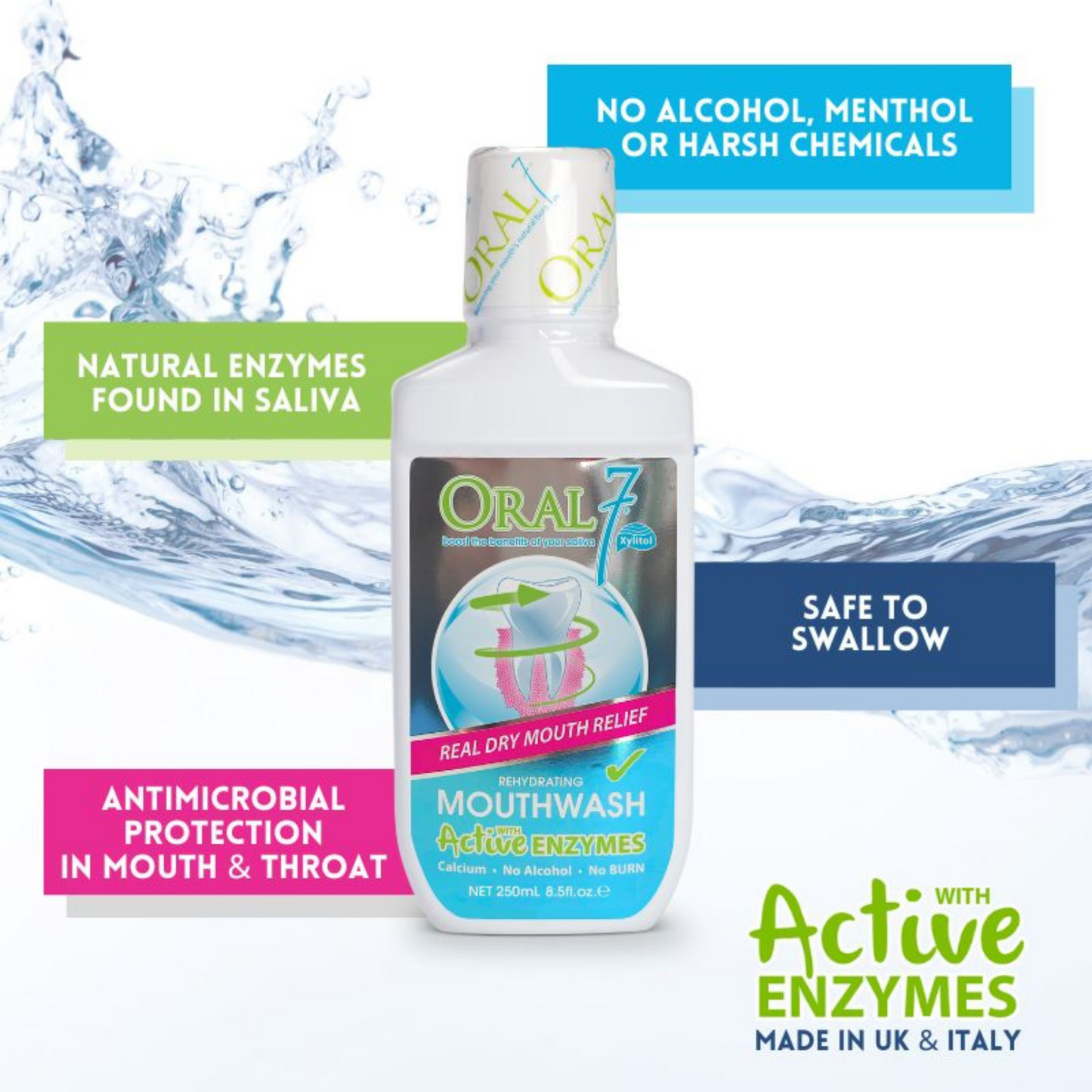 Oral7® Moisturising Mouthwash - 2 sizes